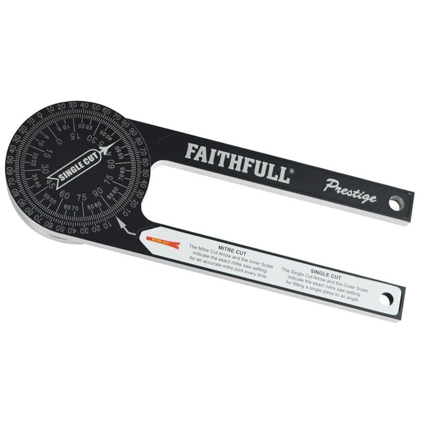 Prestige Mitre Saw Protractor Black Aluminium FAIMSPCNC