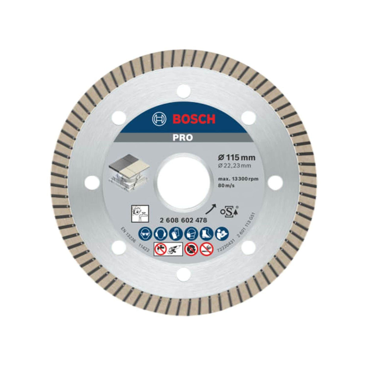 Pro Ceramic Diamond Cutting Disc 115 x 22.23mm