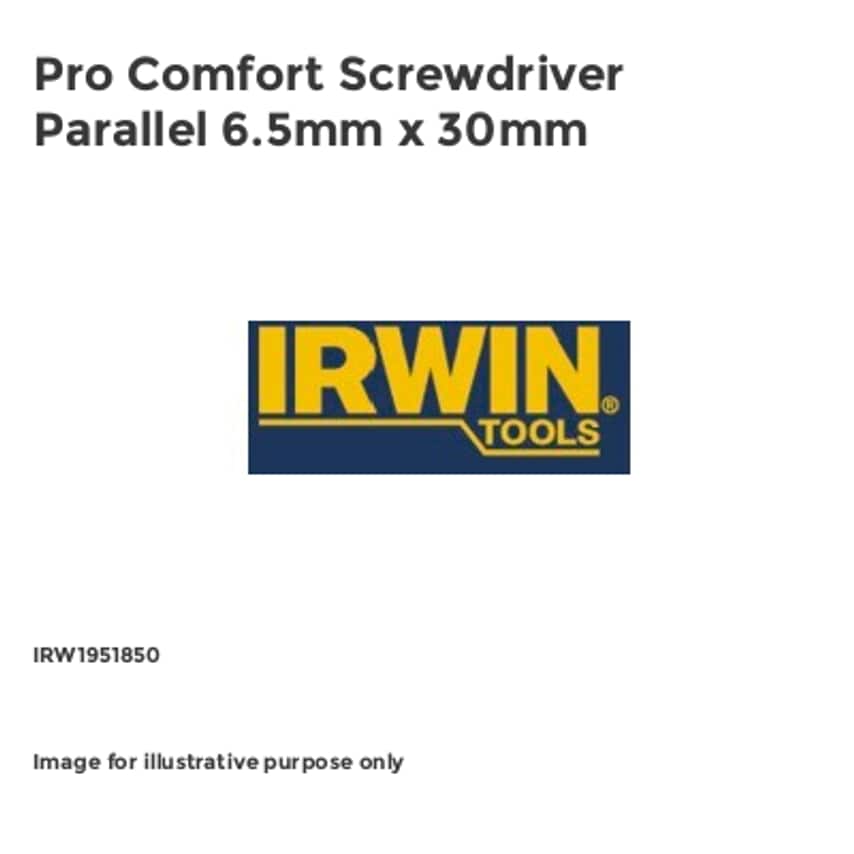 Pro Comfort Screwdriver Parallel 6.5mm x 30mm IRW1951850