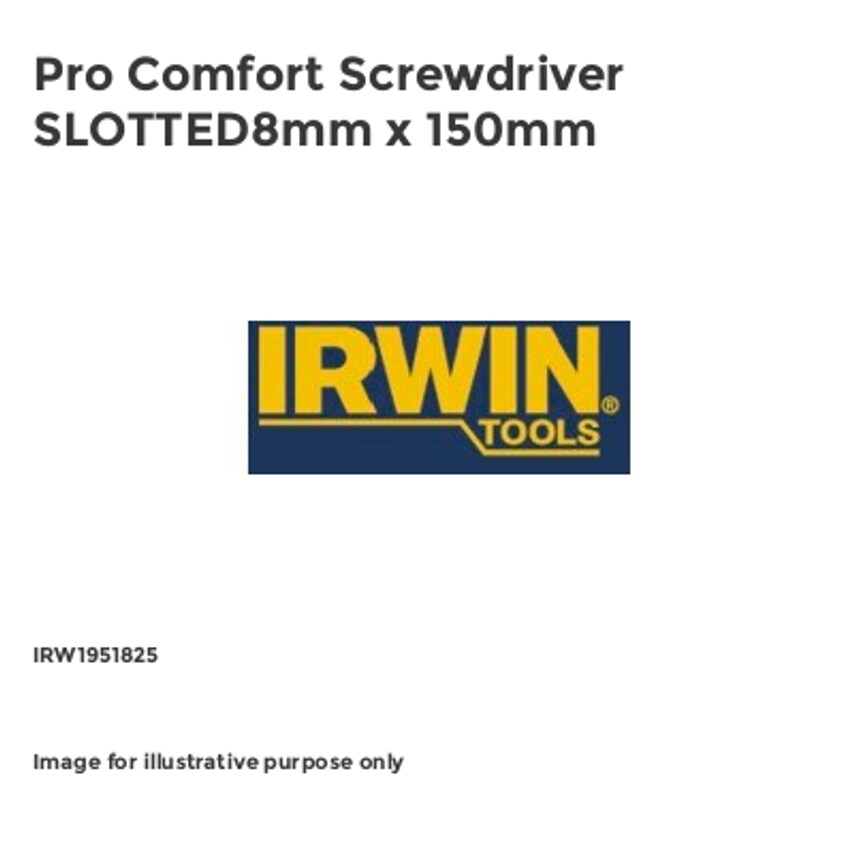 Pro Comfort Screwdriver SLOTTED8mm x 150mm