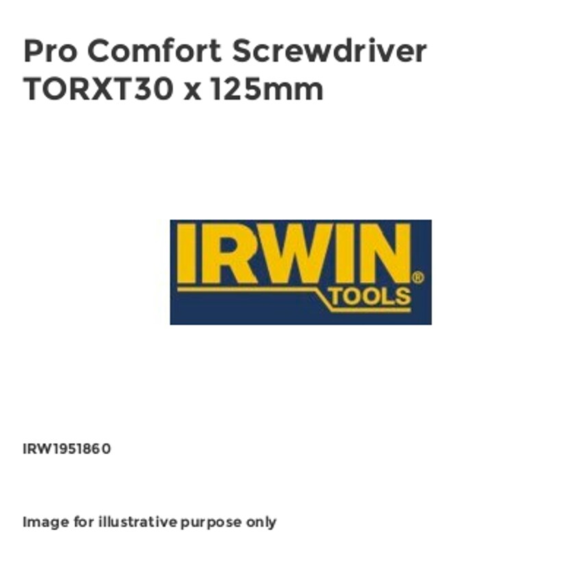 Pro Comfort Screwdriver TORXT30 x 125mm IRW1951860
