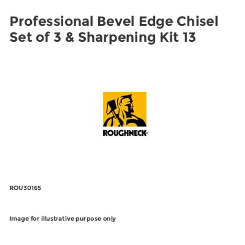 Professional Bevel Edge Chisel Set of 3 & Sharpening Kit 13