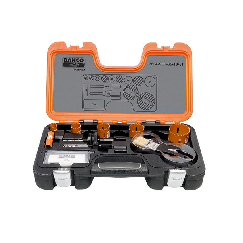 Professional Holesaw Set 3834 16/51 Sizes 16-51mm BAHHSSET1651
