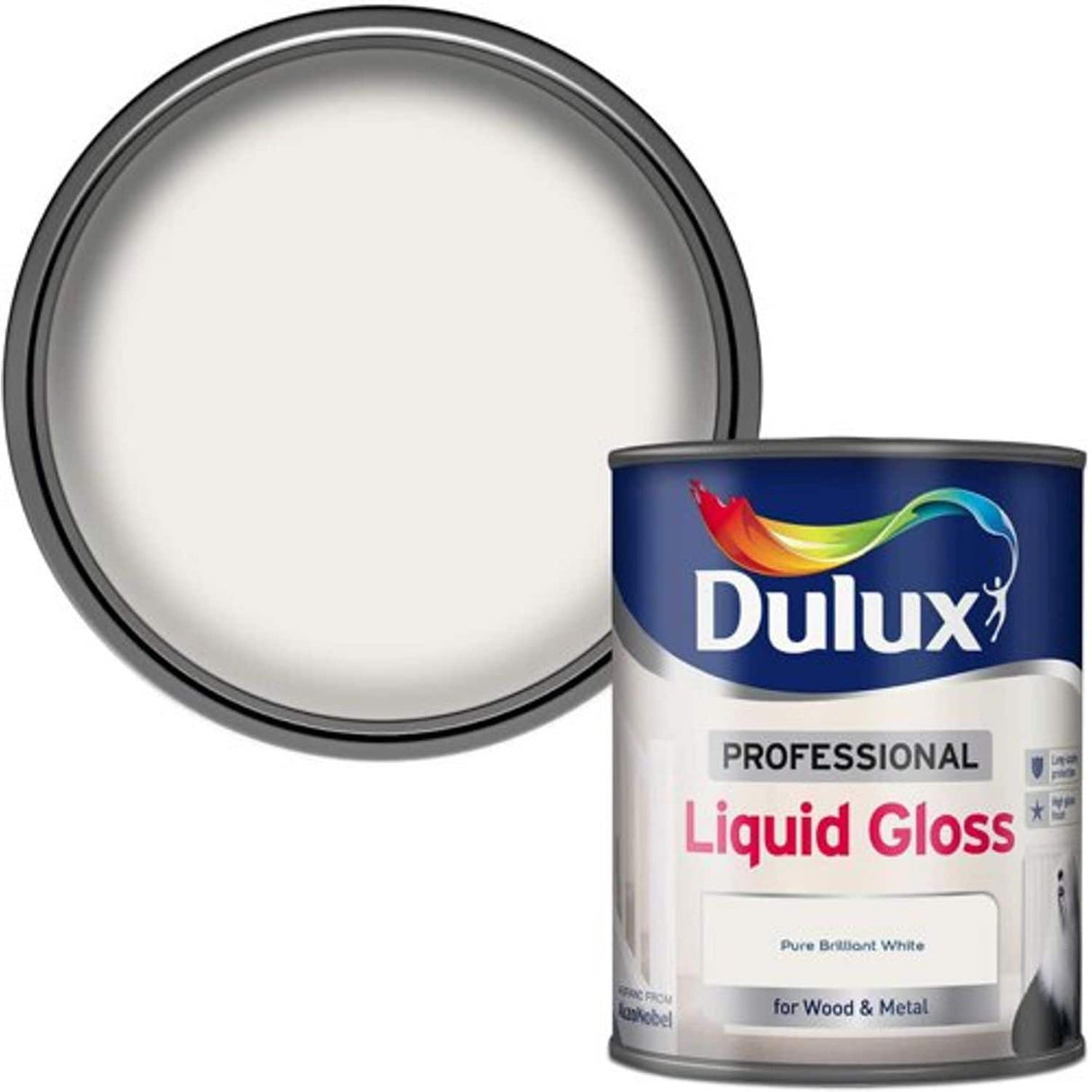 Professional Liquid Gloss Paint for Wood and Metal - Pure Brilliant White 750 ml