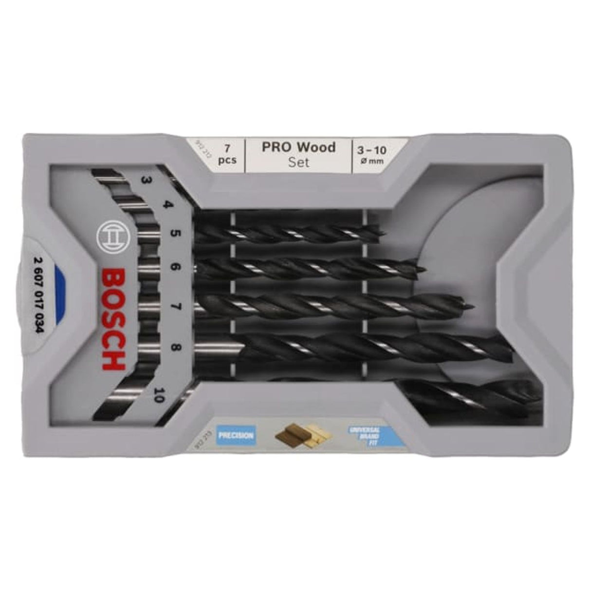 Professional Robust Line Brad Point Drill Bit Set, 7 Piece