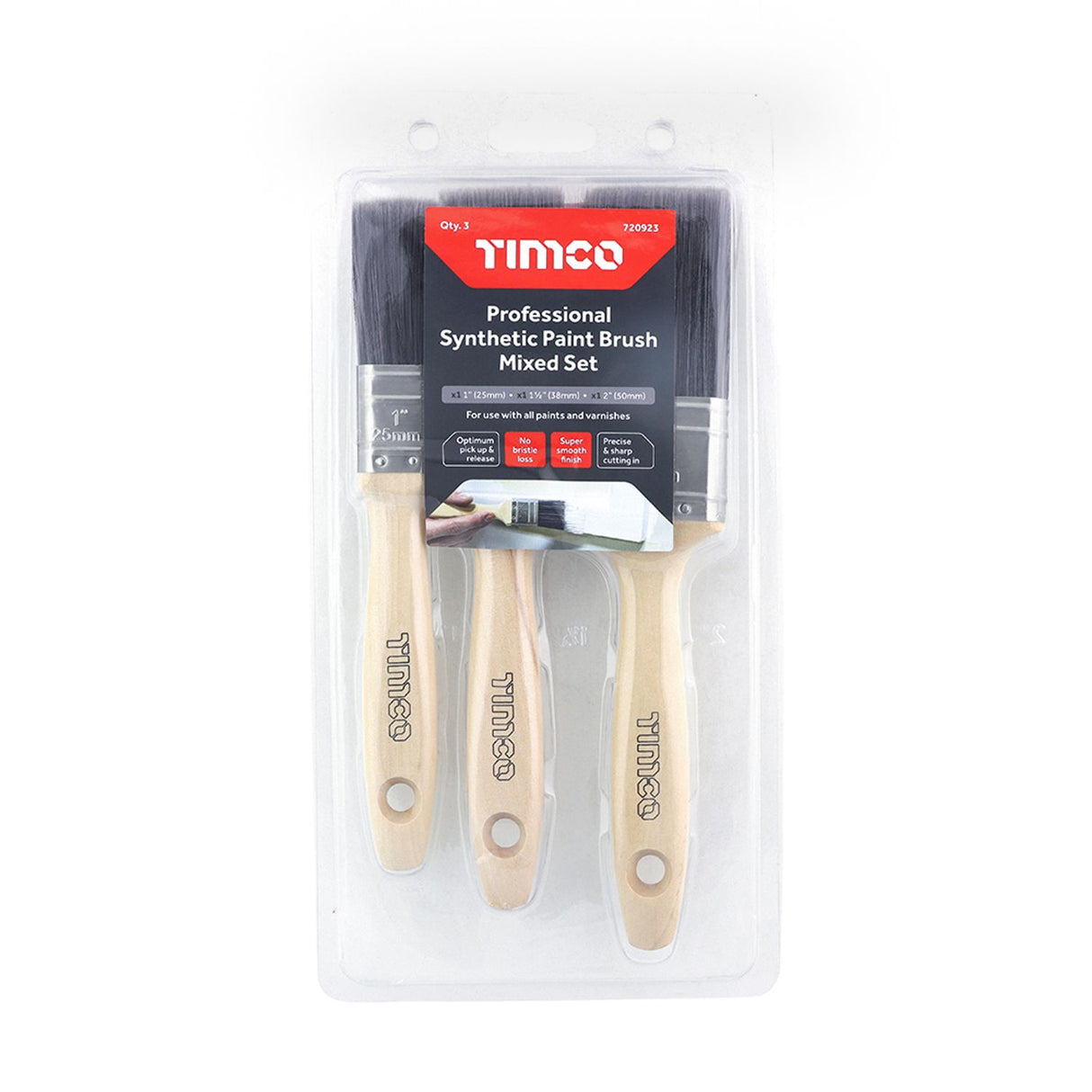 Professional Synthetic Paint Brush Mixed Set - 720923
