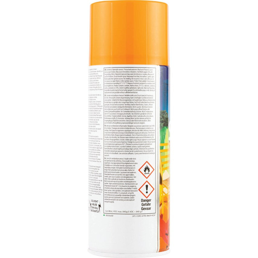 Projekt Paint Super Orange Aerosol Paint - 400ML