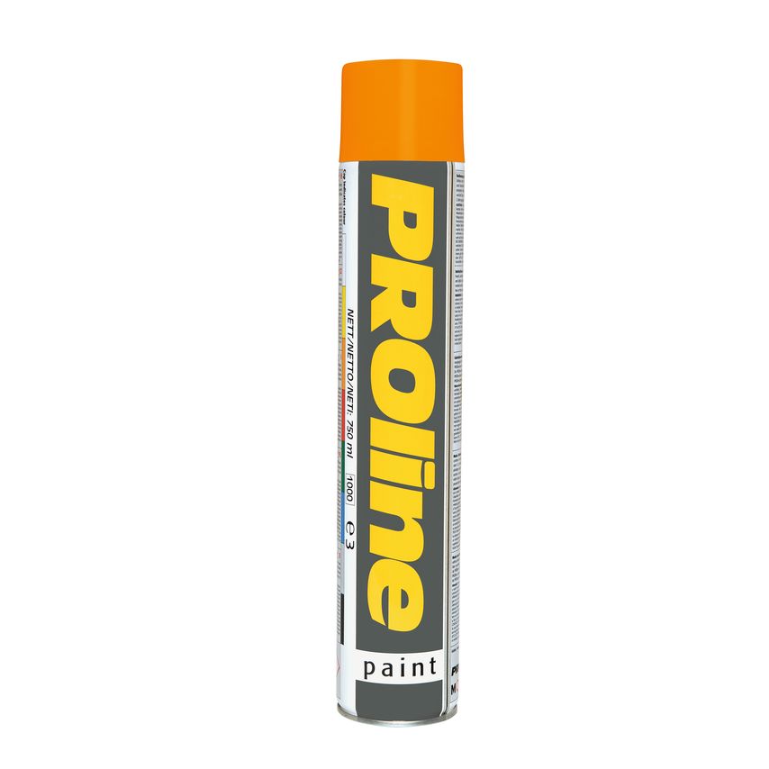 Proline Line Marking Paint 750ml Aerosols - Orange