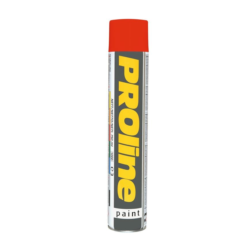 Proline Line Marking Paint 750ml Aerosols - Red