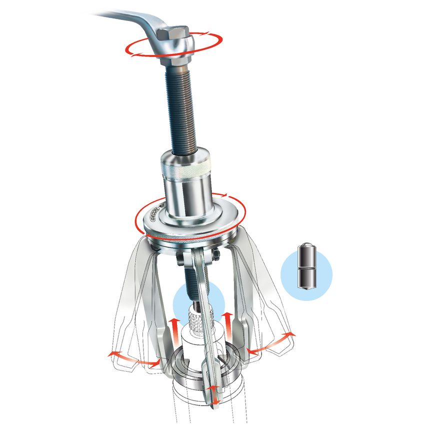 Puller TWIST+PULL 3-arms, with rotating adjustment