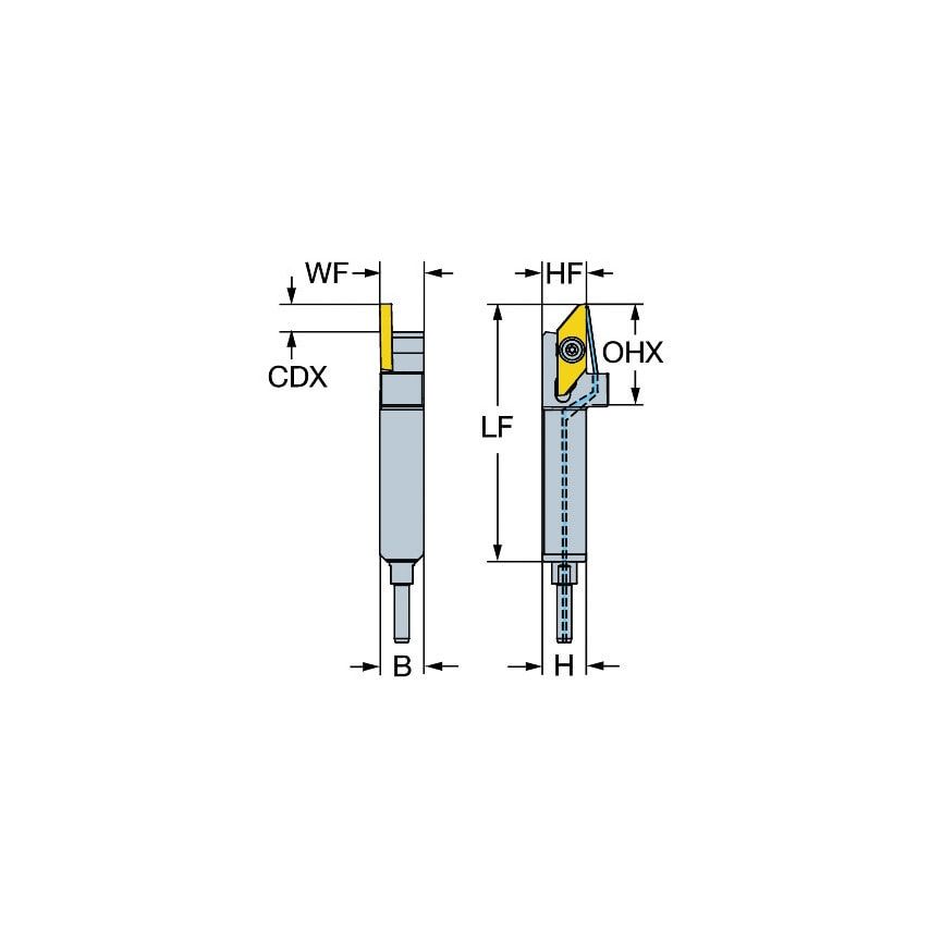 QS-SMALL1212E3HP-M CoroCut Shank Tool
