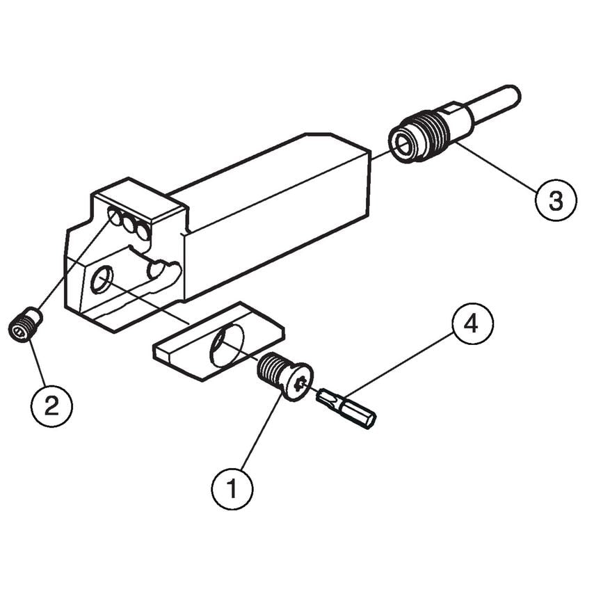 QS-SMALL1616E3HP CoroCut Shank Tool