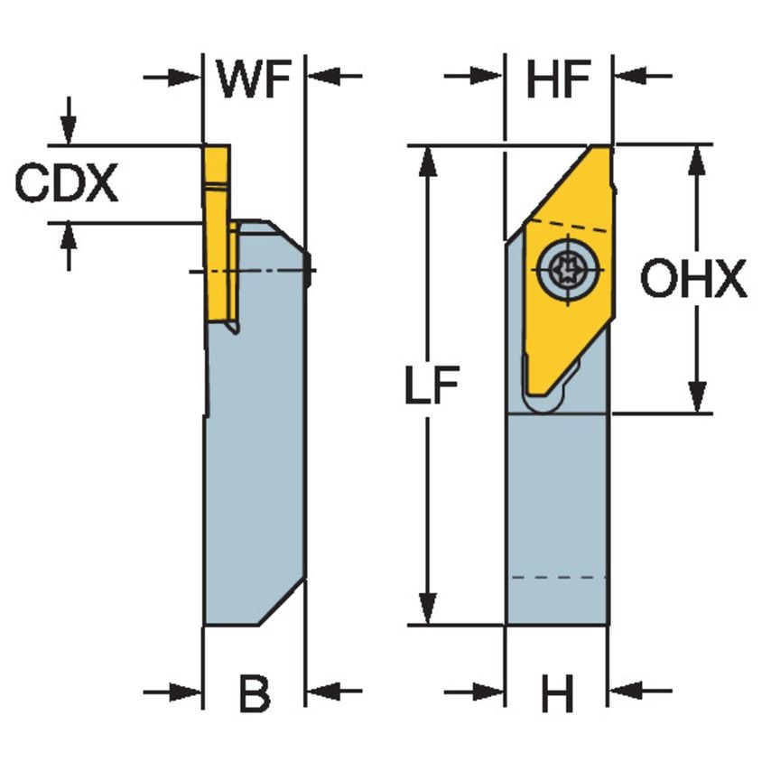 QS-SMALR 1212E3 CoroCut Shank Tool