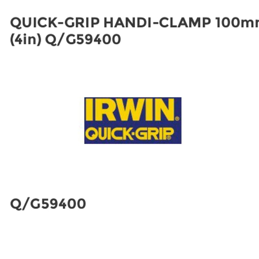 QUICK-GRIP HANDI-CLAMP 100mm (4in) Q/G59400