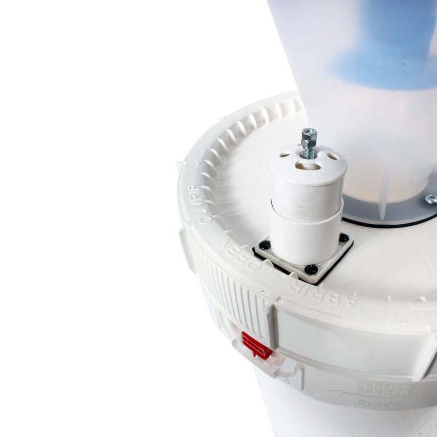 Quick Click Translucent Separator with 45L Plastic Collection Bin, 5m Power Tool Hose and 3m Vacuum Hose