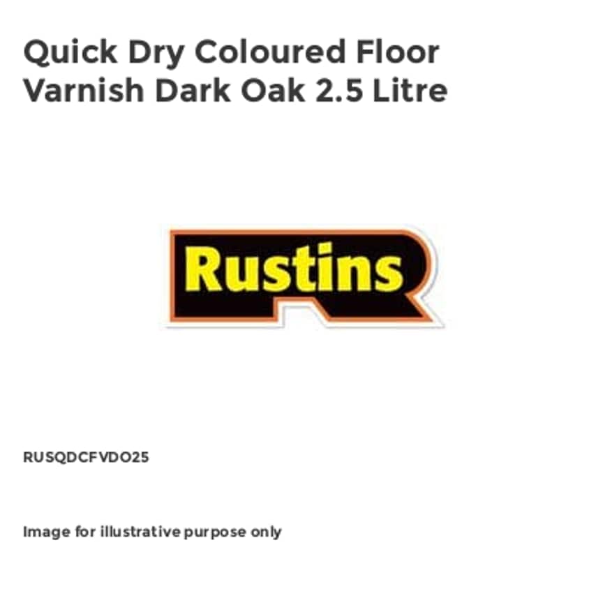 Quick Dry Coloured Floor Varnish Dark Oak 2.5 Litre RUSQDCFVDO25