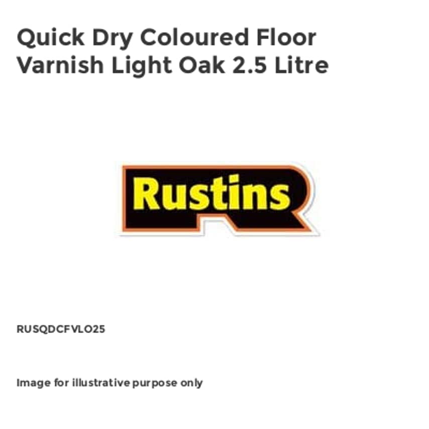 Quick Dry Coloured Floor Varnish Light Oak 2.5 Litre RUSQDCFVLO25