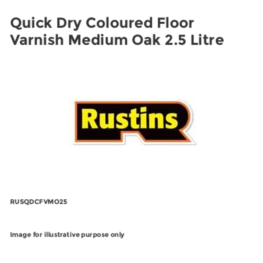 Quick Dry Coloured Floor Varnish Medium Oak 2.5 Litre