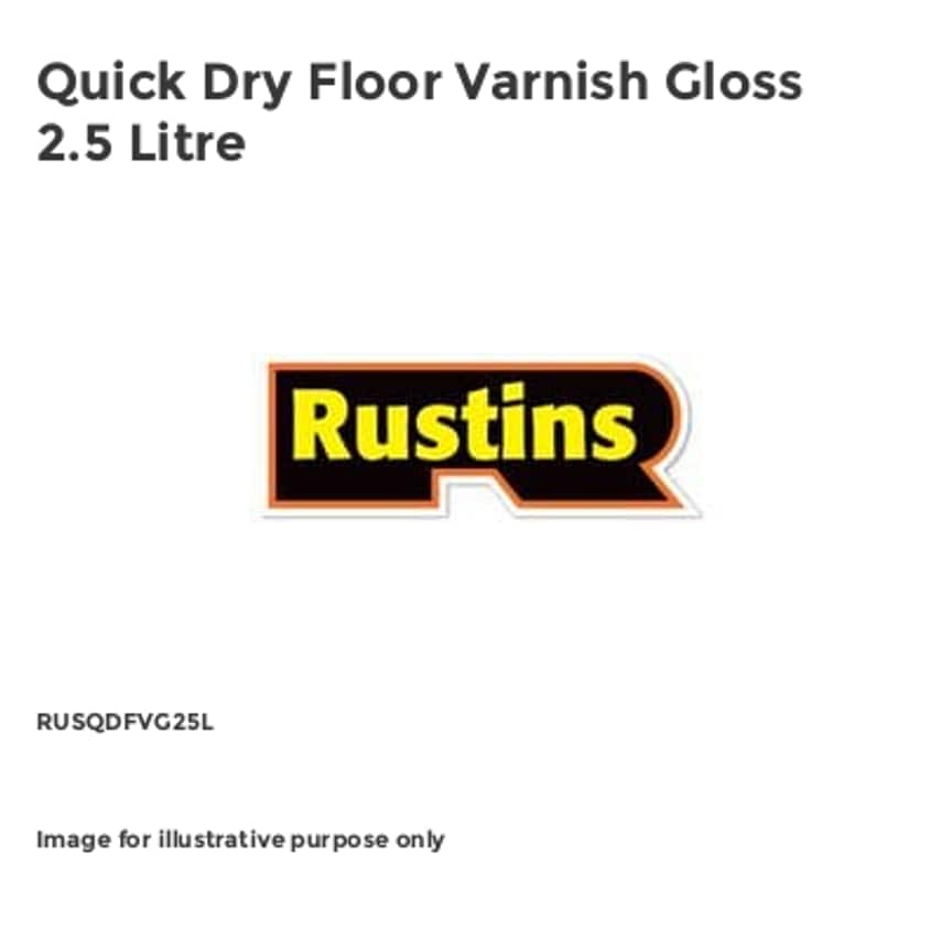 Quick Dry Floor Varnish Gloss 2.5 Litre RUSQDFVG25L