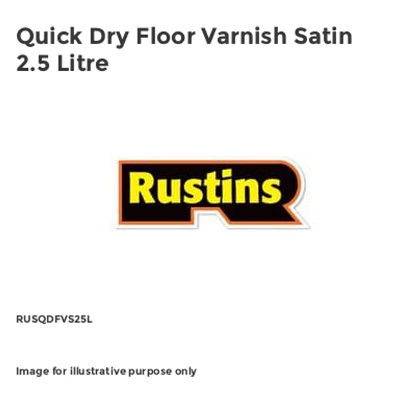 Quick Dry Floor Varnish Satin 2.5 Litre RUSQDFVS25L
