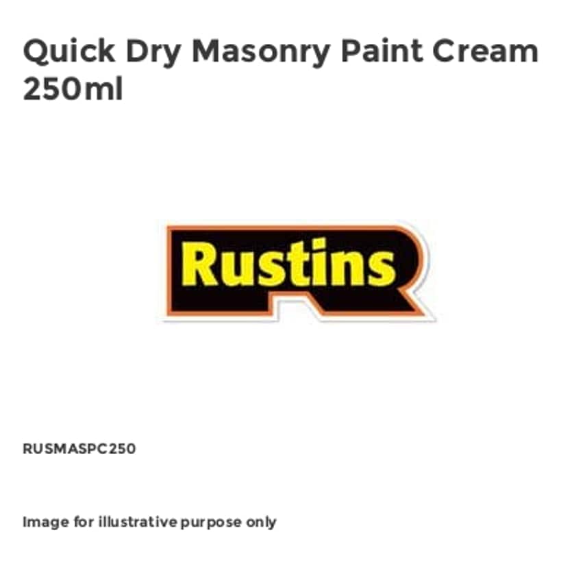 Quick Dry Masonry Paint Cream 250ml RUSMASPC250