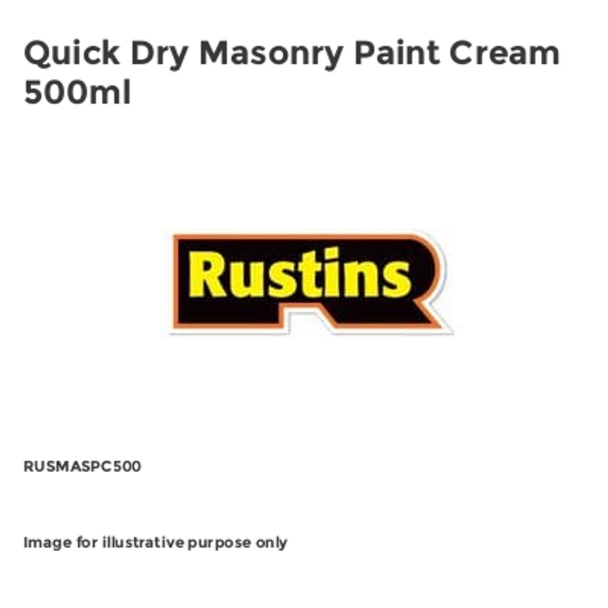 Quick Dry Masonry Paint Cream 500ml