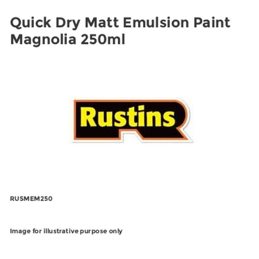 Quick Dry Matt Emulsion Paint Magnolia 250ml