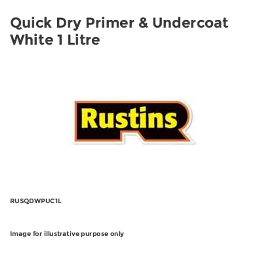 Quick Dry Primer & Undercoat White 1 Litre RUSQDWPUC1L
