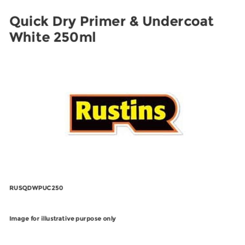 Quick Dry Primer & Undercoat White 250ml RUSQDWPUC250