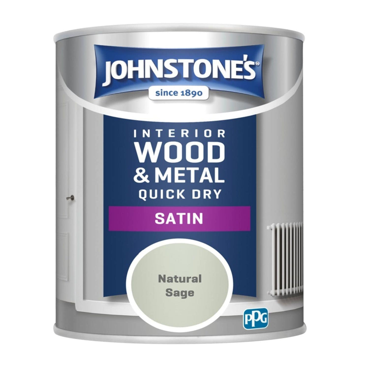 Quick Dry Satin Natural Sage Interior Paint - 750ml
