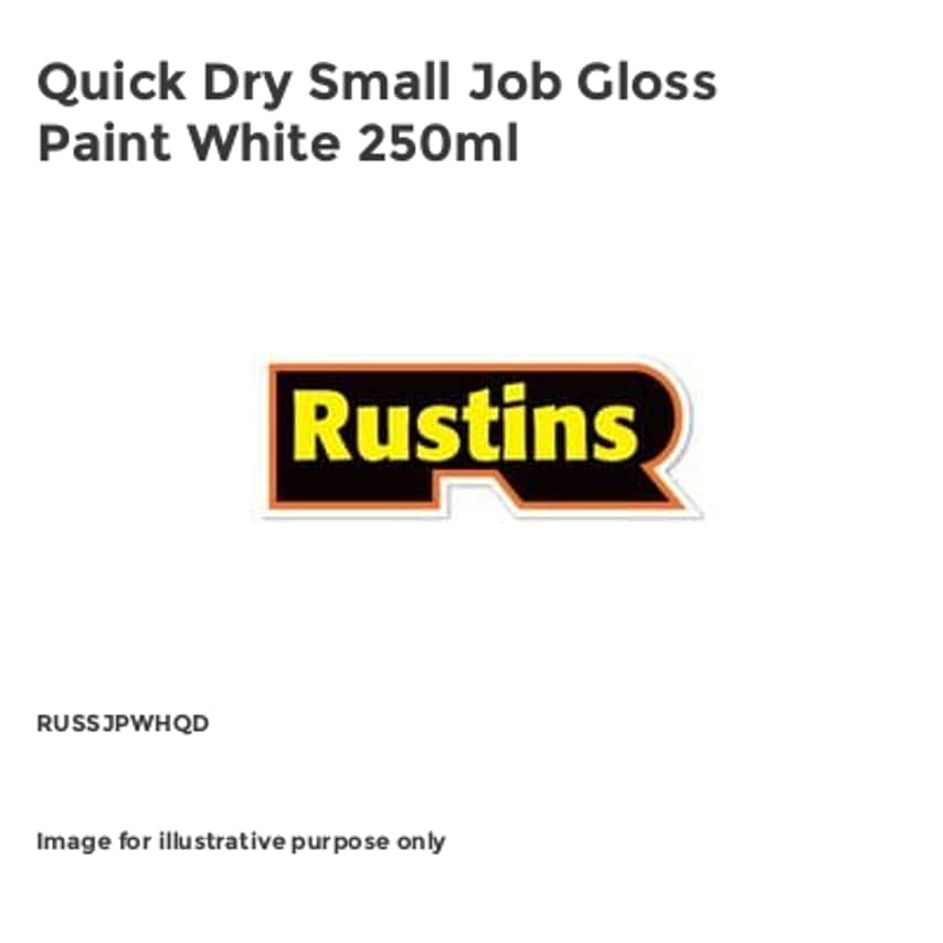 Quick Dry Small Job Gloss Paint White 250ml