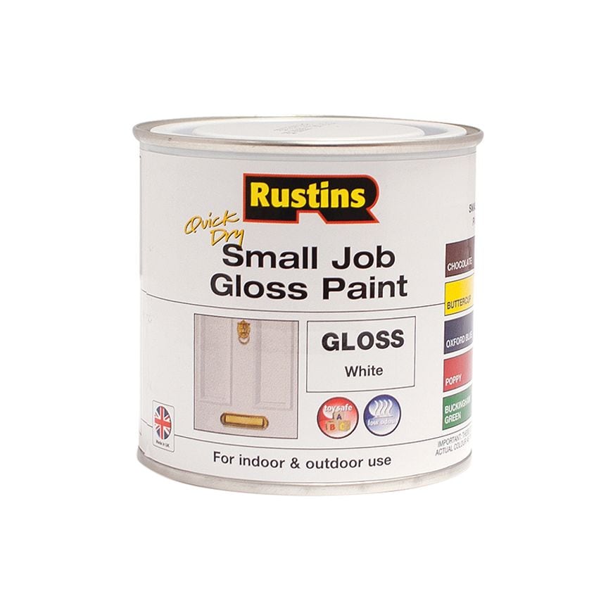 Quick Dry Small Job Gloss Paint White 250ml RUSSJPWHQD