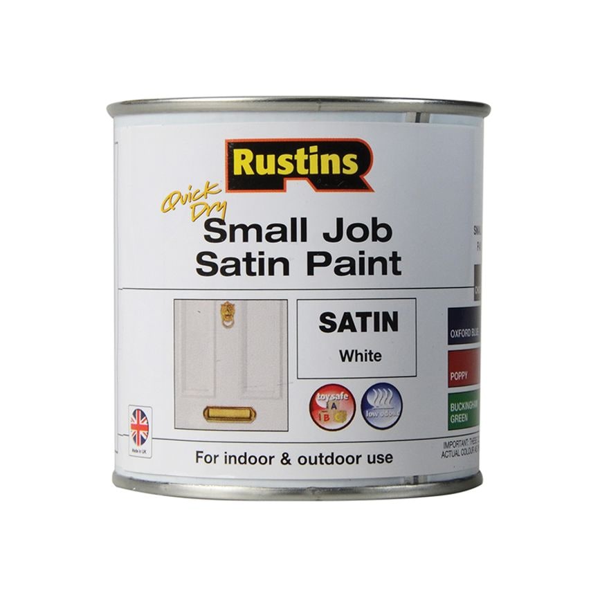 Quick Dry Small Job Satin Paint White 250ml RUSSJPSWHQD