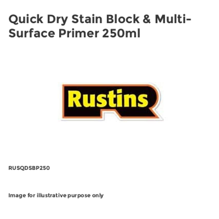 Quick Dry Stain Block & Multi-Surface Primer 250ml RUSQDSBP250