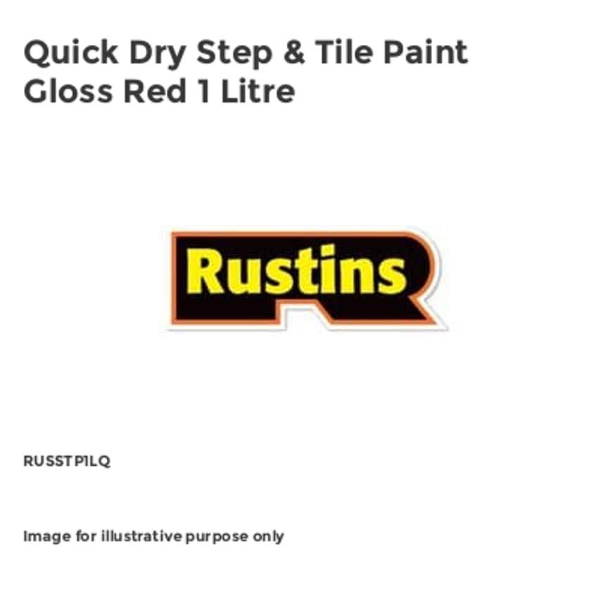 Quick Dry Step & Tile Paint Gloss Red 1 Litre RUSSTP1LQ