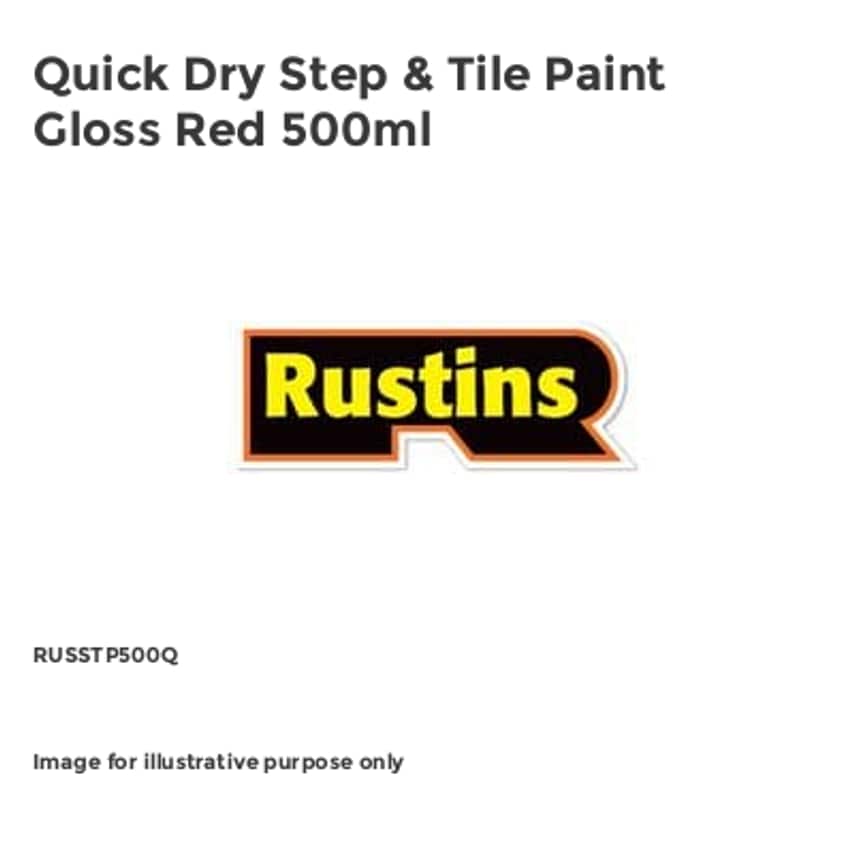 Quick Dry Step & Tile Paint Gloss Red 500ml