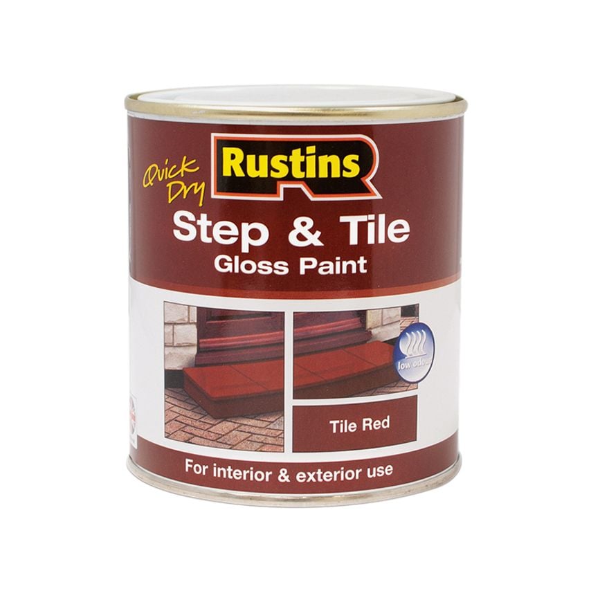 Quick Dry Step & Tile Paint Gloss Red 500ml RUSSTP500Q