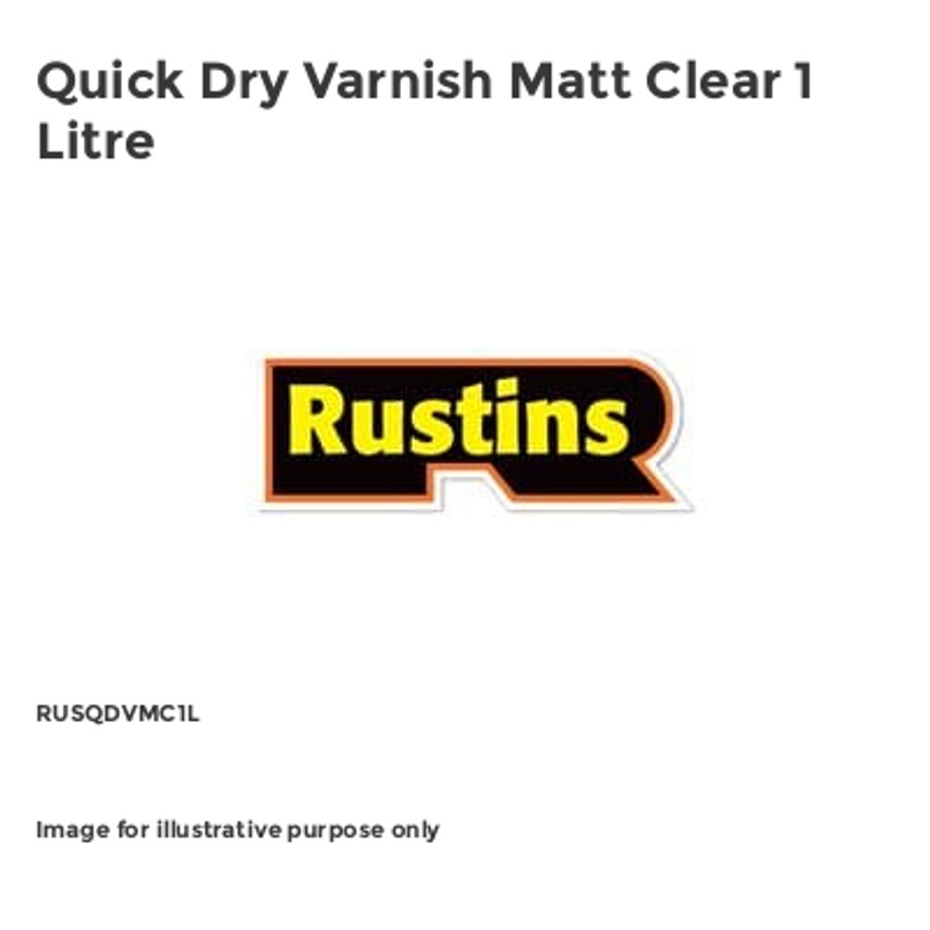 Quick Dry Varnish Matt Clear 1 Litre
