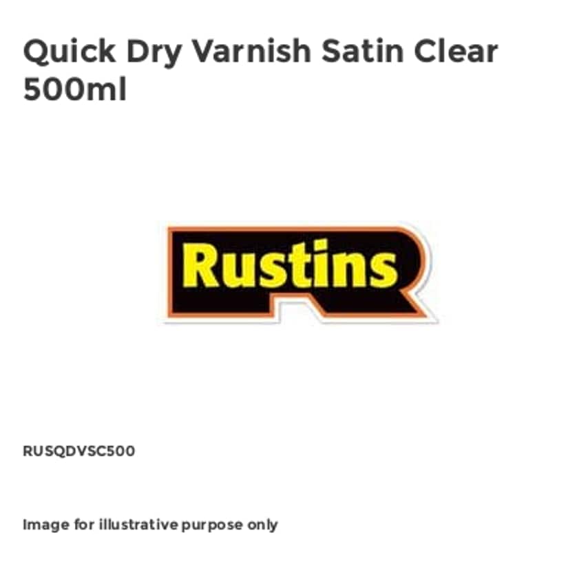Quick Dry Varnish Satin Clear 500ml RUSQDVSC500