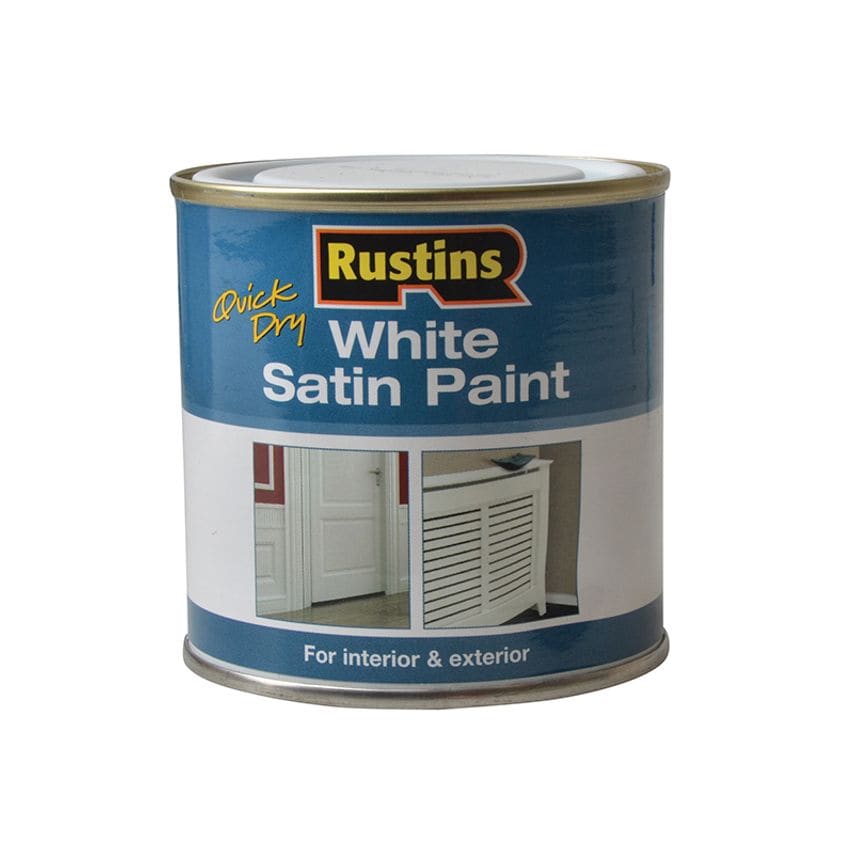 Quick Dry White Satin Paint 250ml RUSWS250