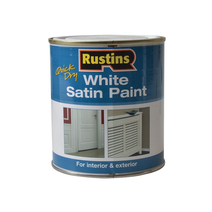 Quick Dry White Satin Paint 500ml RUSWS500