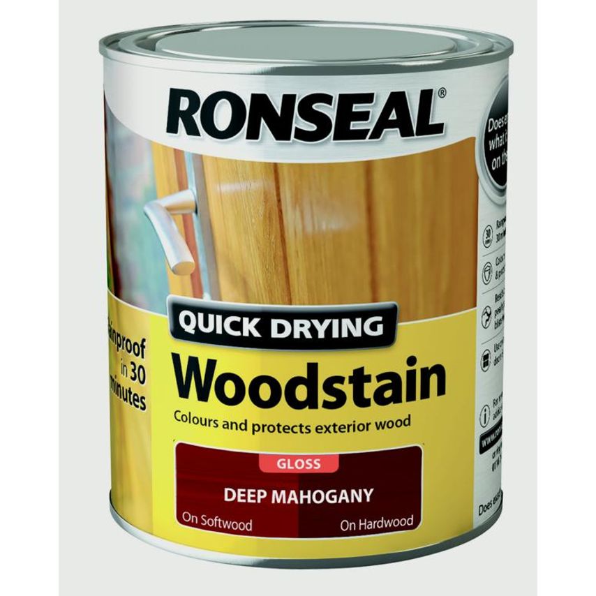Quick Drying Wood Stain Gloss 750ml Deep Mahogany