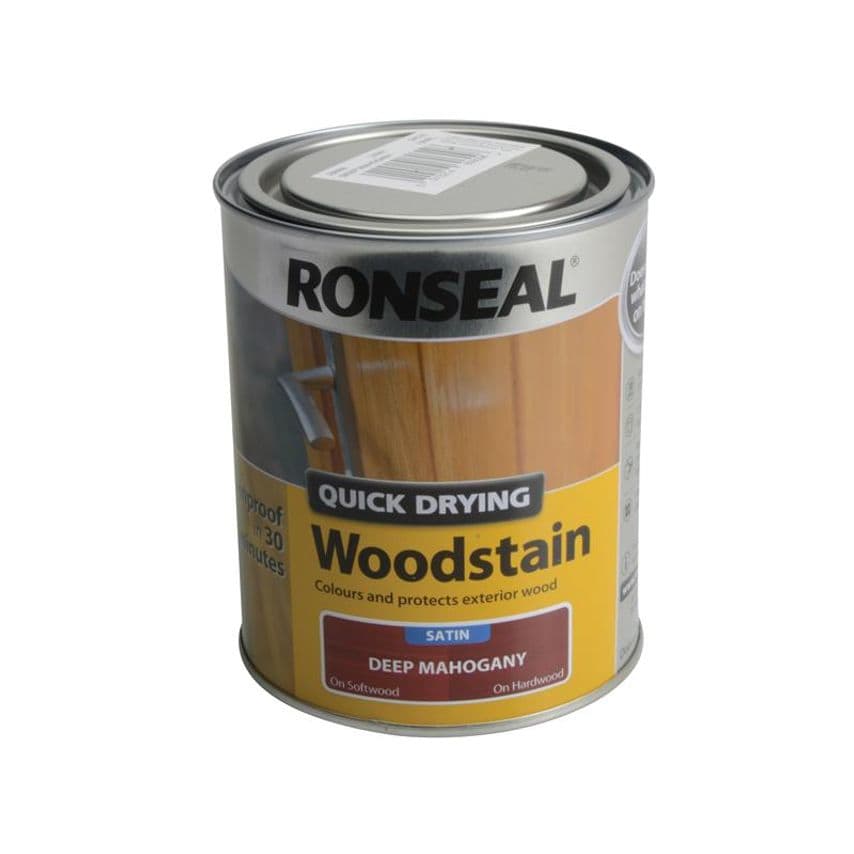 Quick Drying Woodstain Satin Deep Mahogany 750ml RSLQDWSDM750