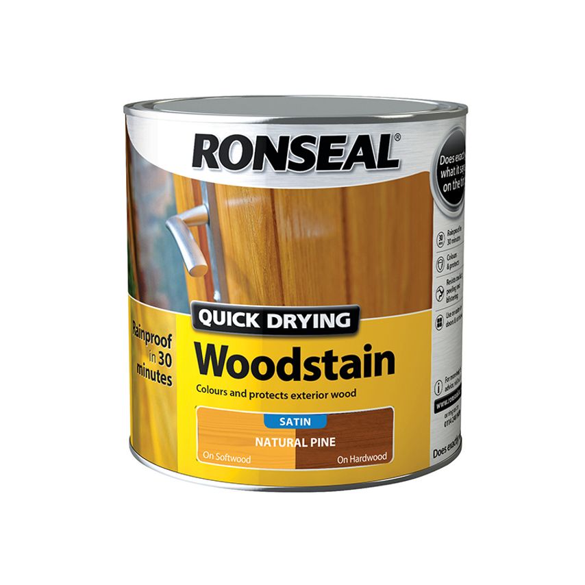 Quick Drying Woodstain Satin Natural Pine 2.5 litre RSLQDWSNP25L