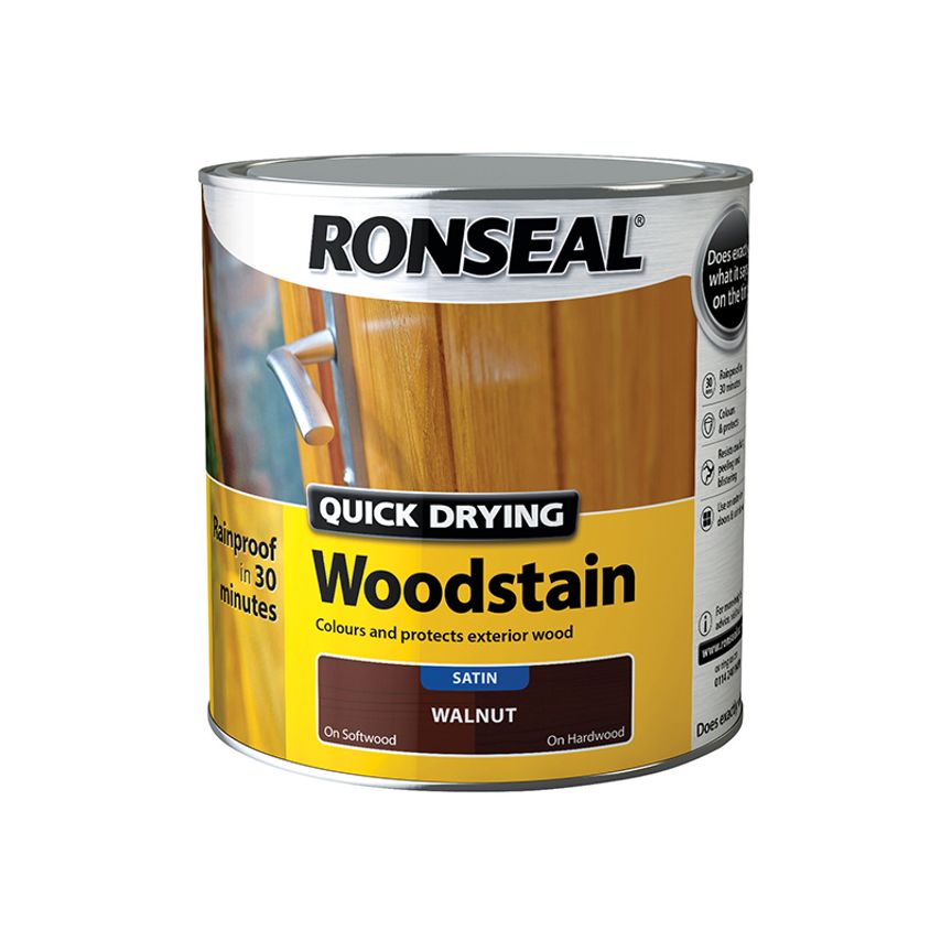 Quick Drying Woodstain Satin Smoked Walnut 2.5 litre RSLQDWSSW25L