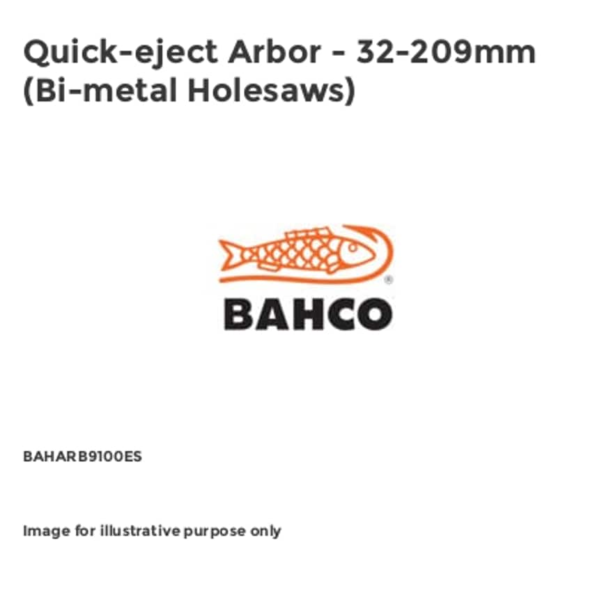 Quick-eject Arbor - 32-209mm (Bi-metal Holesaws)