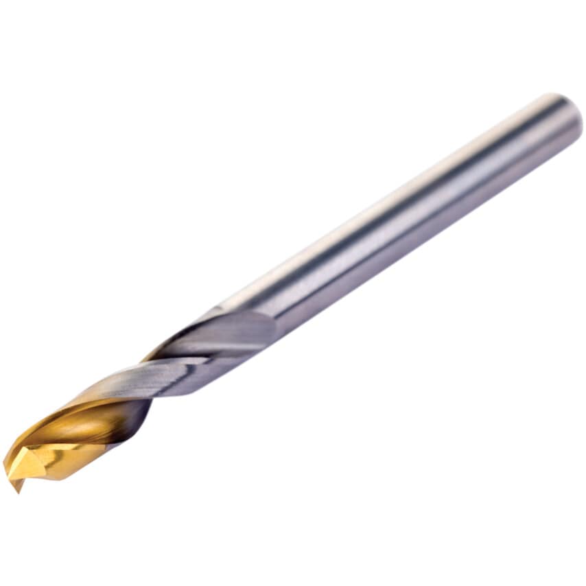 R023 8.10 mm Carbide Tin Tip Stub Drill DIN6539