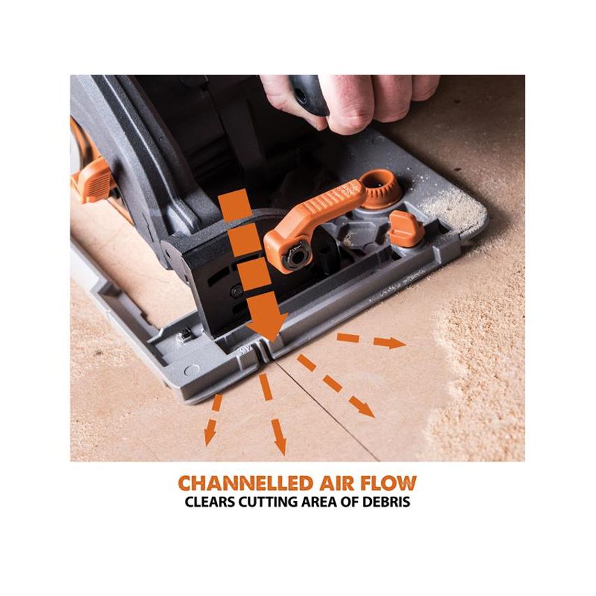 R185CCSX Circular Track Saw Kit 185mm 1600W 110V EVL185CCSXLP