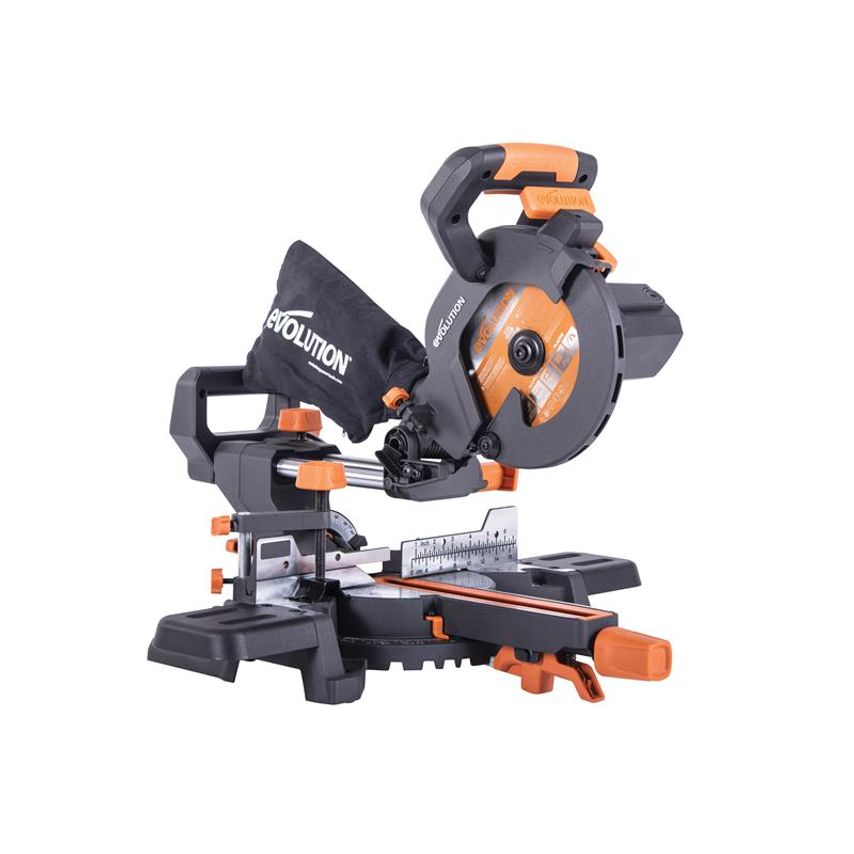 R185SMS+ 185mm Multi-Material Sliding Mitre Saw 1200W 240V EVLR185SMSP