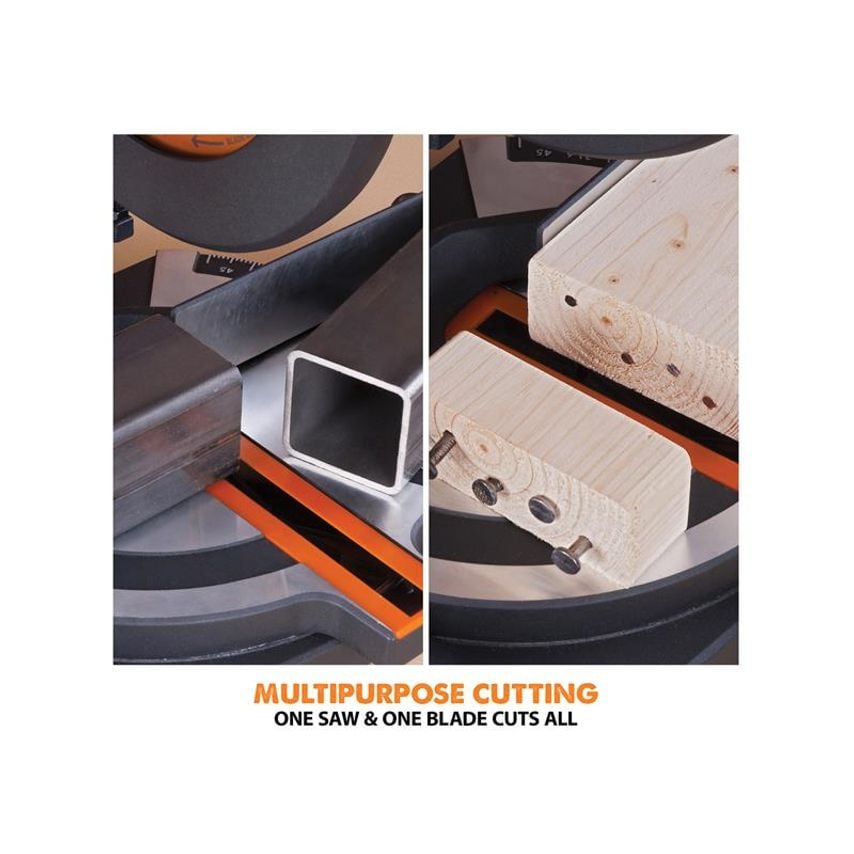 R210CMS Multi-Purpose Compound Mitre Saw 1200W 240V EVLR210CMS